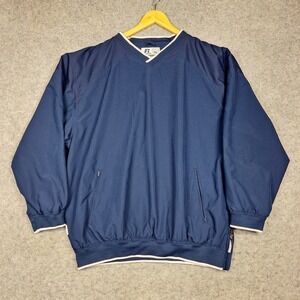 Russell‎ Athletic Team Issue Baseball Windbreaker Pullover Mens XL Blue